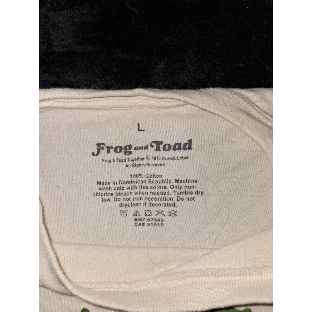Frog & Toad Short Sleeve Graphic Tee L Cream Nostalgia Retro Vintage Kidcore - Picture 2 of 9